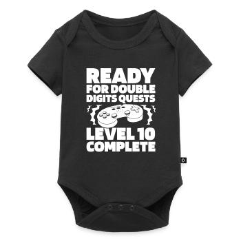 Gaming 10e anniversaire 10 ans Gamer - Body à manches courtes Premium Bébé - noir - Devant