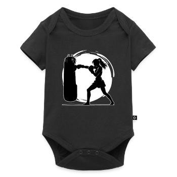 Kickboxing Femme Kickboxeuse - Body à manches courtes Premium Bébé - noir - Devant