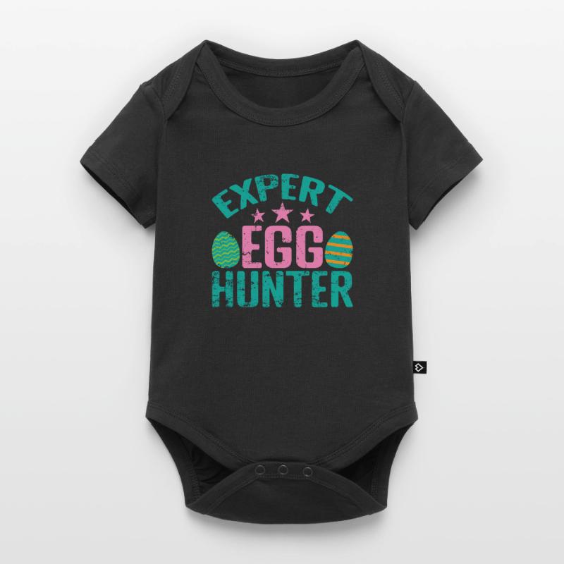 Expert Egg Hunter Easter Colorful Easter Eggs Baby Premium short-sleeve bodysuit