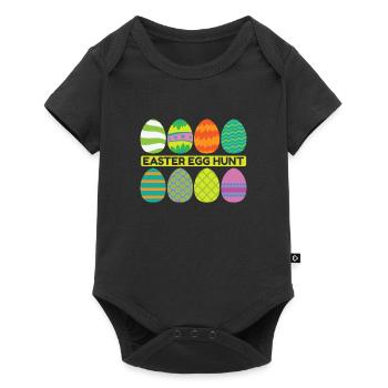 Chasse aux œufs de Pâques Début du printemps - Body à manches courtes Premium Bébé - noir - Devant