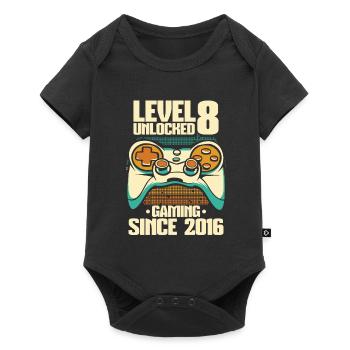 Gaming 8e anniversaire 8 ans Gamer - Body à manches courtes Premium Bébé - noir - Devant