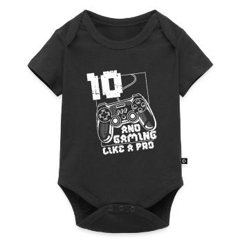 Gaming 10e anniversaire 10 ans Gamer - Body à manches courtes Premium Bébé - noir - Devant