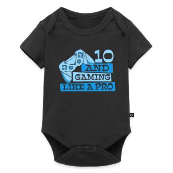 Gaming 10e anniversaire 10 ans Gamer - Body à manches courtes Premium Bébé - noir - Devant