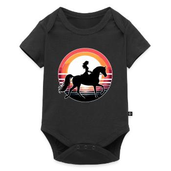 Fille de cheval arabe - Body à manches courtes Premium Bébé - noir - Devant