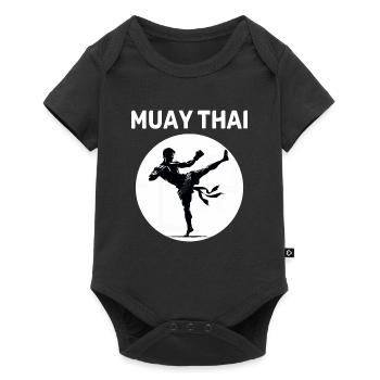 Combattant de Muay Thaï - Body à manches courtes Premium Bébé - noir - Devant