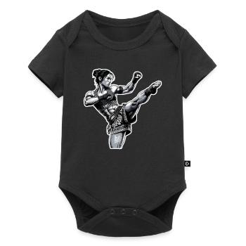 Muay Thai Woman - Baby Premium short-sleeve bodysuit - black - Front