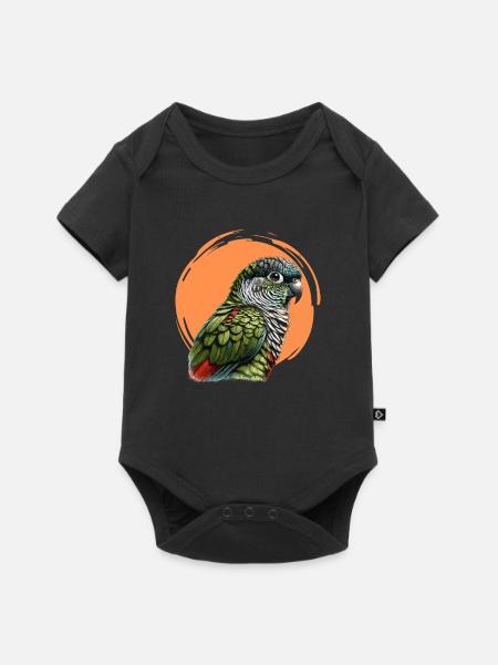 Grünwangige Conure-Kunst - Baby Premium Kurzarmbody - Schwarz