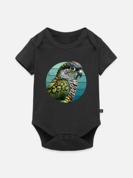 Grünwangen-Conure-Kunst Niedliche Conure - Baby Premium Kurzarmbody - Schwarz