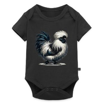 Silkie Chicken Silkie Bird Silkies Fluffy Chickens - Baby Premium short-sleeve bodysuit - black - Front