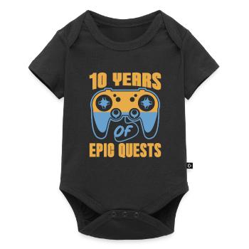 Gaming 10e anniversaire 10 ans Gamer - Body à manches courtes Premium Bébé - noir - Devant