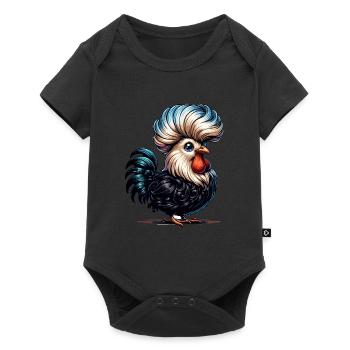 Polish Crested Chicken Polish Chicken - Baby Premium short-sleeve bodysuit - black - Front