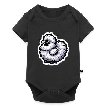 Silkie Chicken Fluffy Chicken Silkies - Baby Premium short-sleeve bodysuit - black - Front