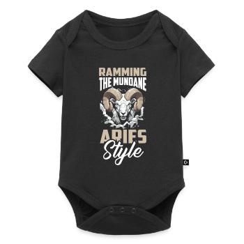 Widder - Baby Premium Kurzarmbody - Schwarz - Vorne