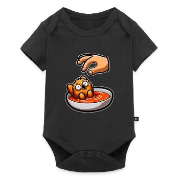 Drôle de poulet frit Ailes de poulet poulet cadeau - Body à manches courtes Premium Bébé - noir - Devant