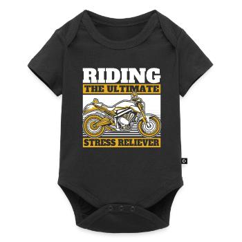 Motorrad Biker Moto Moto Thérapie - Body à manches courtes Premium Bébé - noir - Devant