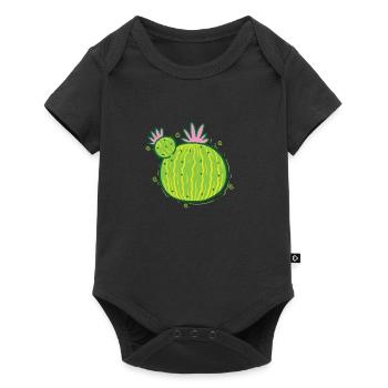 Cactus Plant Decoration - Baby Premium short-sleeve bodysuit - black - Front