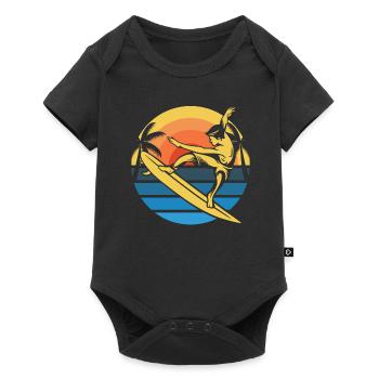 Surfer Surfen - Baby Premium Kurzarmbody - Schwarz - Vorne