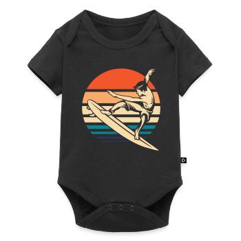 Surfer Surfen - Baby Premium Kurzarmbody - Schwarz - Vorne