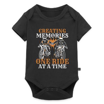 Motorrad Biker Motorbike Motorcycle Dad - Baby Premium short-sleeve bodysuit - black - Front