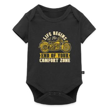 Motorrad Biker Motorbike - Baby Premium Kurzarmbody - Schwarz - Vorne