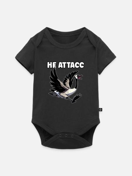 Lustiges kanadisches Gans-Meme - Baby Premium Kurzarmbody - Schwarz