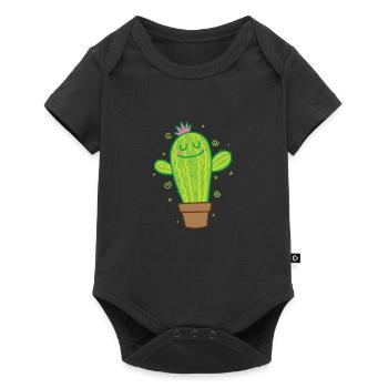 Cactus plant in heat - Baby Premium short-sleeve bodysuit - black - Front