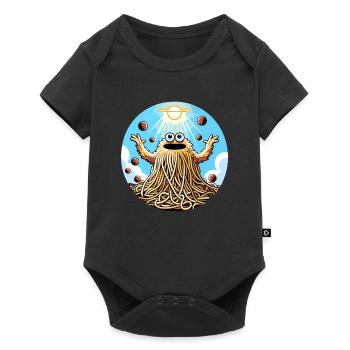 Drôle d’athée volant Spaghetti Monster - Body à manches courtes Premium Bébé - noir - Devant