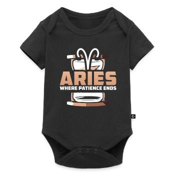 Aries Zodiac Sign - Baby Premium short-sleeve bodysuit - black - Front