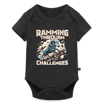 Aries Funny Animal Aries - Baby Premium short-sleeve bodysuit - black - Front