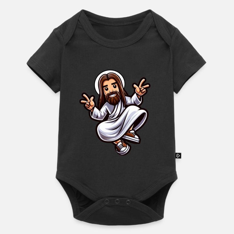 Dancing Jesus Break Dancing Jesus Funny Jesus t - Baby Premium short-sleeve bodysuit - black