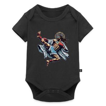 Drôle Muay Thai Jésus Boxe Chrétienne Cadeau - Body à manches courtes Premium Bébé - noir - Devant