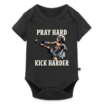 Drôle Muay Thai Fighting Jesus Christian Gift - Body à manches courtes Premium Bébé - noir - Devant