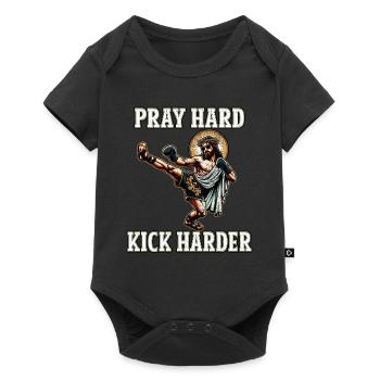 Funny Muay Thai Lord Jesus saying Christian Gift - Baby Premium short-sleeve bodysuit - black - Front