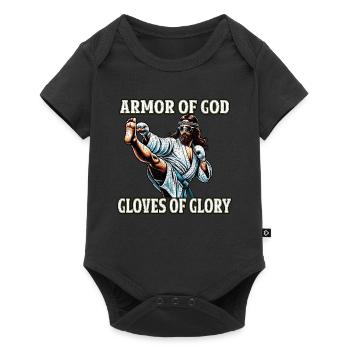 Drôle Muay Thaï Seigneur Jésus Boxe Thaïlandaise Chrétienne - Body à manches courtes Premium Bébé - noir - Devant