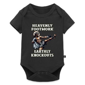 Drôle Muay Thaï Seigneur Jésus Kickboxing Chrétien - Body à manches courtes Premium Bébé - noir - Devant
