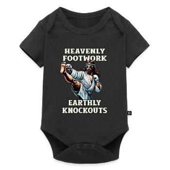 Drôle Muay Thaï Seigneur Jésus Boxe Thaïlandaise Kickboxing - Body à manches courtes Premium Bébé - noir - Devant
