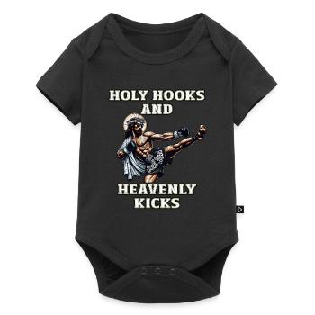 Funny Muay Thai saying Lord Jesus Christian Gift - Baby Premium short-sleeve bodysuit - black - Front