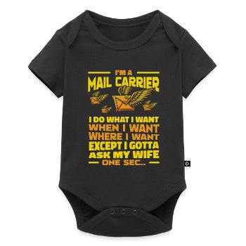 Postman Postman - Baby Premium short-sleeve bodysuit - black - Front