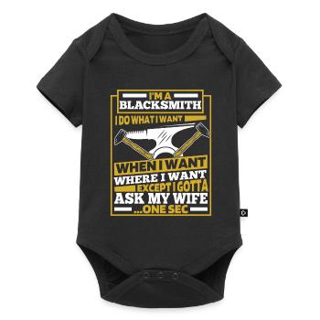 Blacksmith Metalworker - Baby Premium short-sleeve bodysuit - black - Front