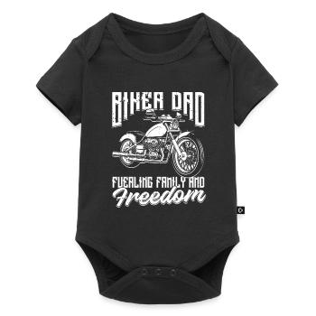 Motorrad Biker Motorbike Motorcycle Dad - Baby Premium short-sleeve bodysuit - black - Front