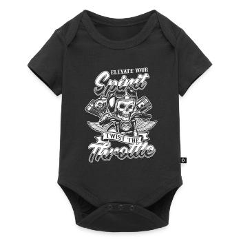 Motorrad Biker Motorbike Motorcycle Therapy - Baby Premium short-sleeve bodysuit - black - Front