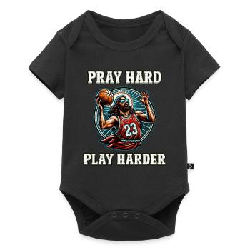 Funny Basketball saying Jesus Christian Gift - Baby Premium short-sleeve bodysuit - black - Front