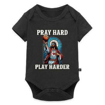 Funny Basketball Quote Jesus Christian Gift - Baby Premium short-sleeve bodysuit - black - Front