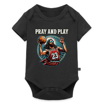 Funny Basketball Graphic Jesus Christian Gift - Baby Premium short-sleeve bodysuit - black - Front
