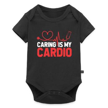 Nurse Cardio Heart - Baby Premium short-sleeve bodysuit - black - Front