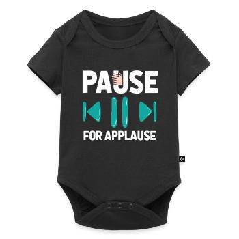 Gamer Gaming Game Pause - Baby Premium short-sleeve bodysuit - black - Front