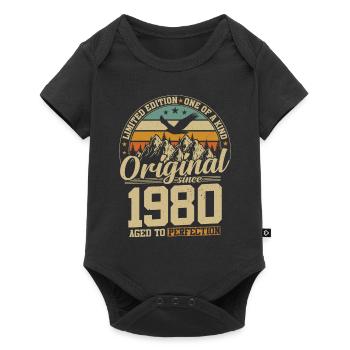 cadeau d'anniversaire 44 ans 1980 édition limitée - Body à manches courtes Premium Bébé - noir - Devant