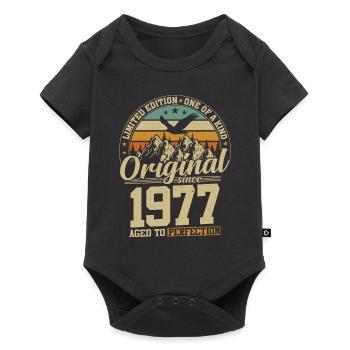 cadeau d'anniversaire 47 ans 1977 édition limitée - Body à manches courtes Premium Bébé - noir - Devant