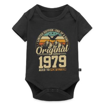cadeau d'anniversaire 45 ans 1979 édition limitée - Body à manches courtes Premium Bébé - noir - Devant