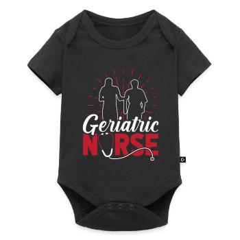 Nurse Old Geriatric Nurse - Baby Premium short-sleeve bodysuit - black - Front